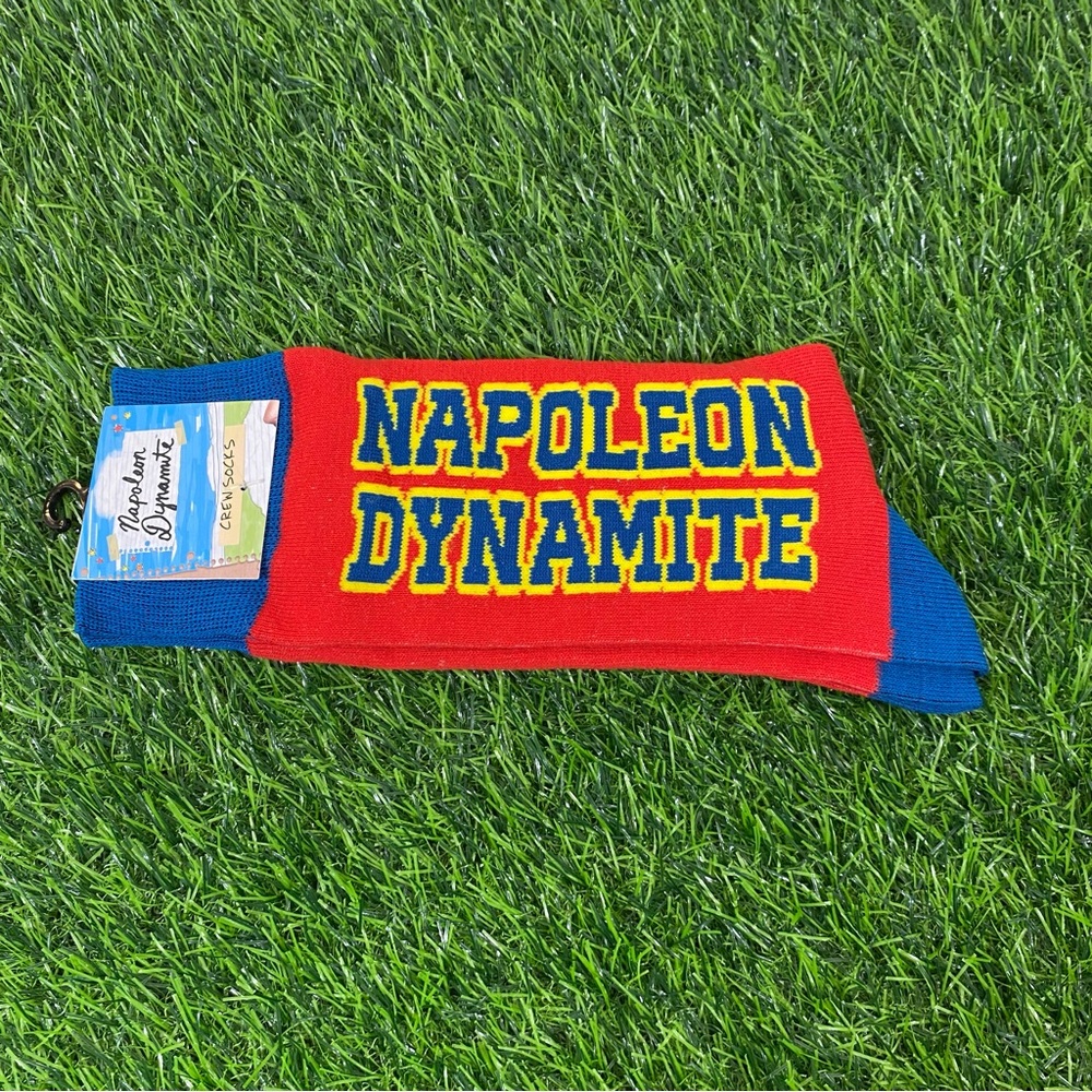 Napoleon Dynamite Red and Blue Mens Dress Crew Socks One Size Fits Most